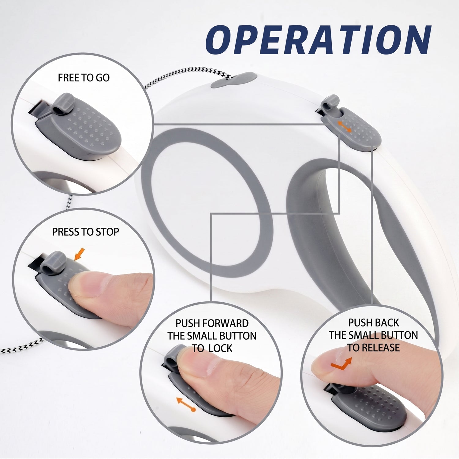 30ft retractable dog leash