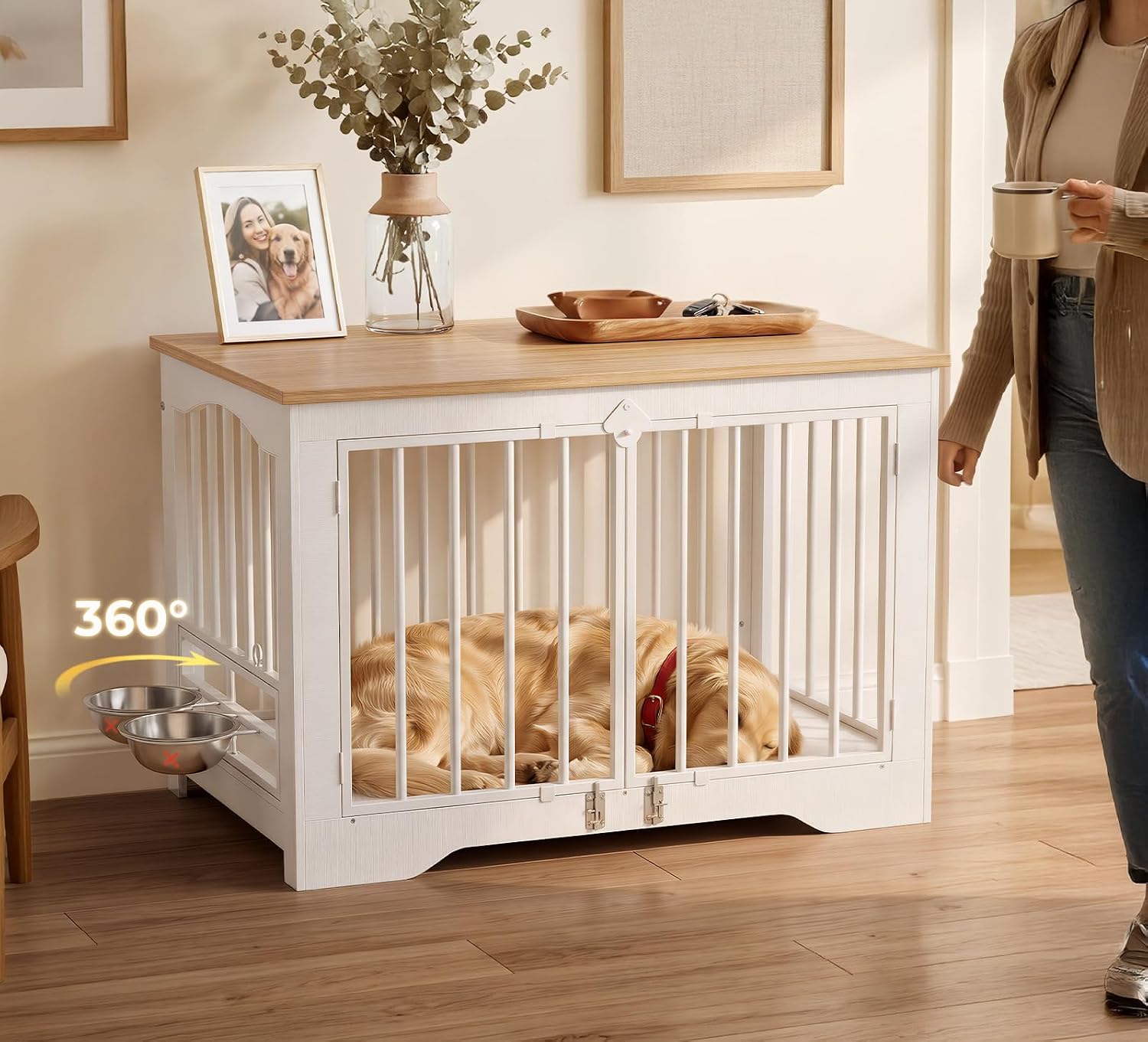 38 Inch Furniture Style Dog Crate