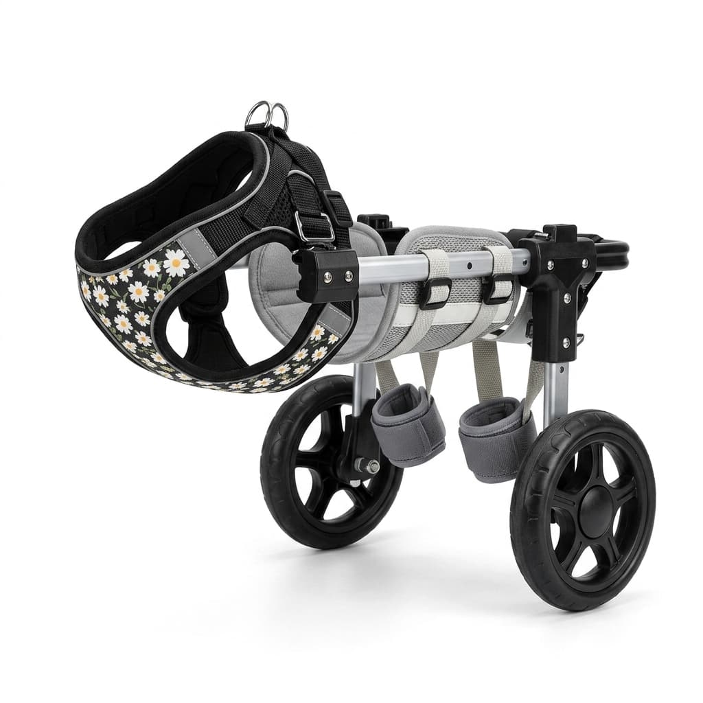 Quiet Small Dog Wheelchair: Adjustable, Skin-Friendly & Stable