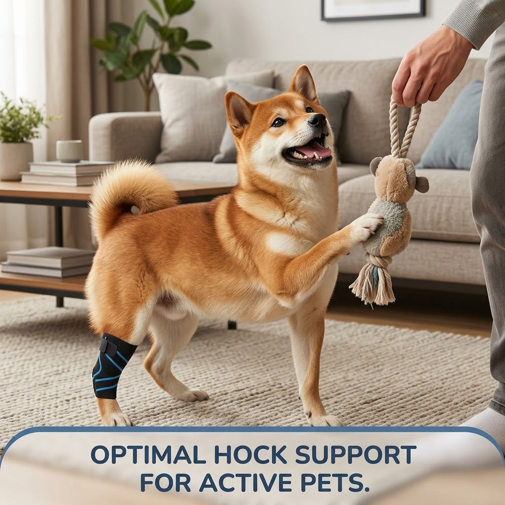 Adjustable dog knee stabilizer