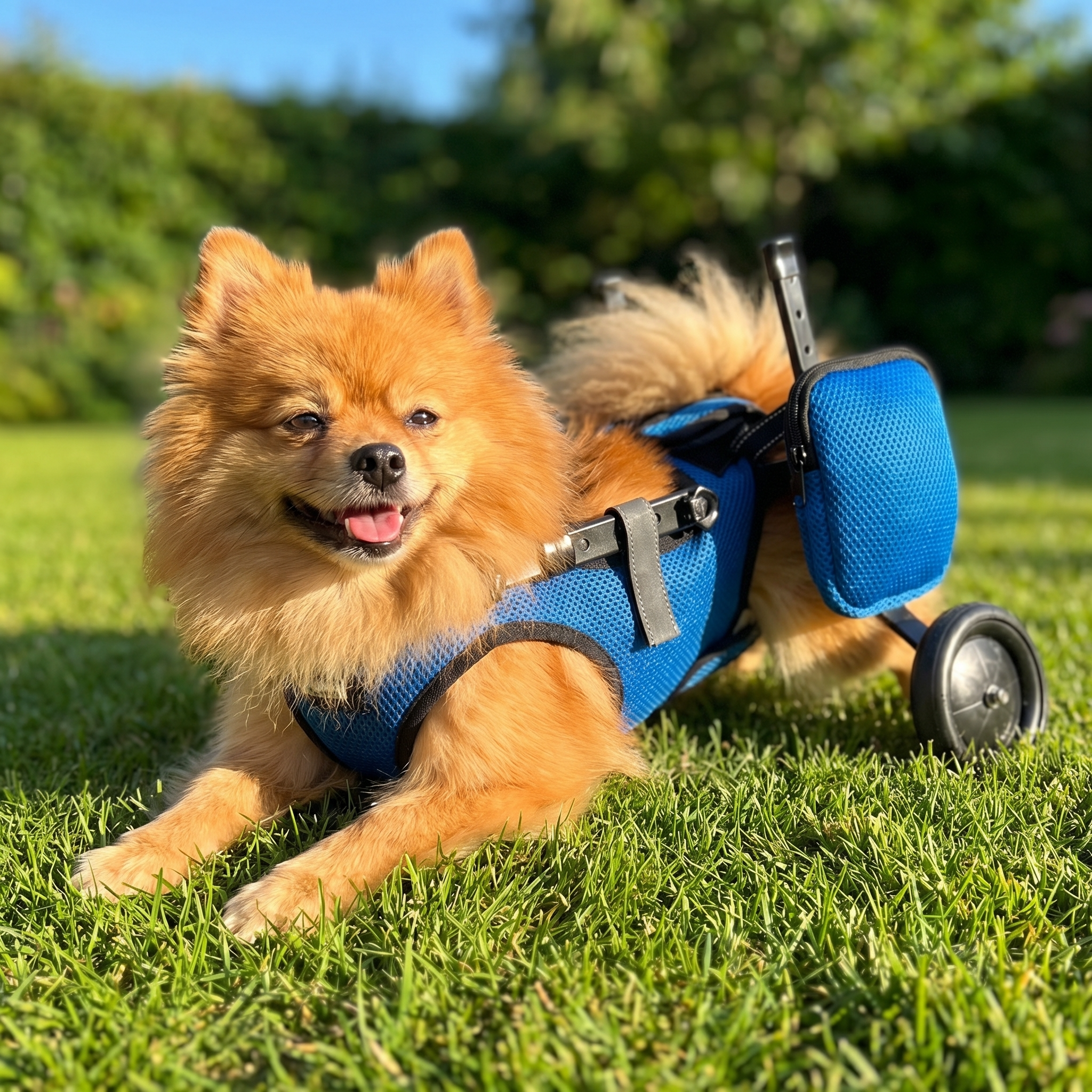 Adjustable dog wheelchair