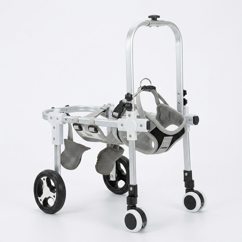 Aircraft-grade aluminum dog cart