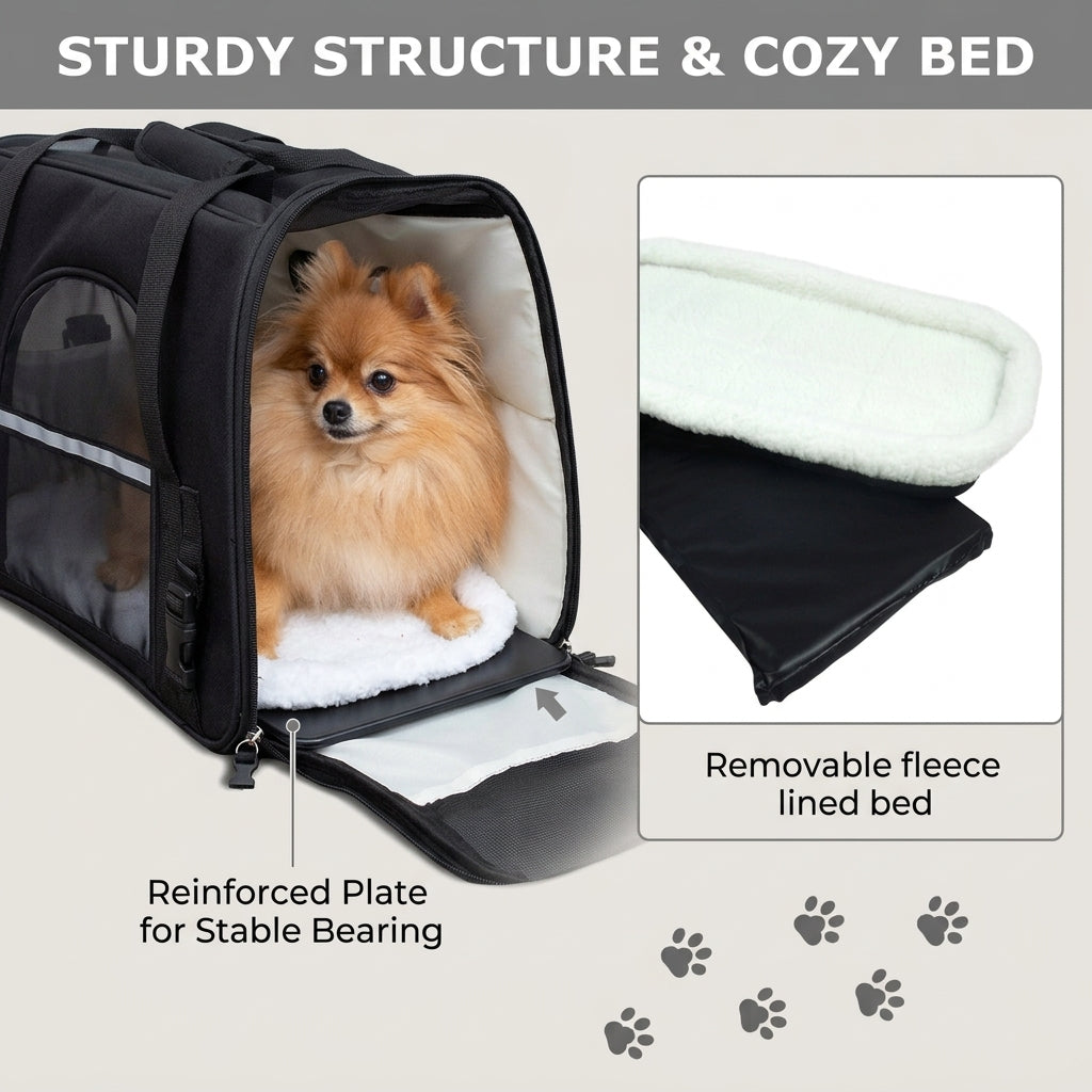 Airline approved soft pet carrier