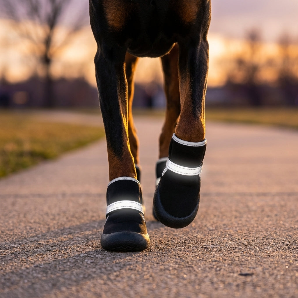 Anti slip rubber sole dog shoes