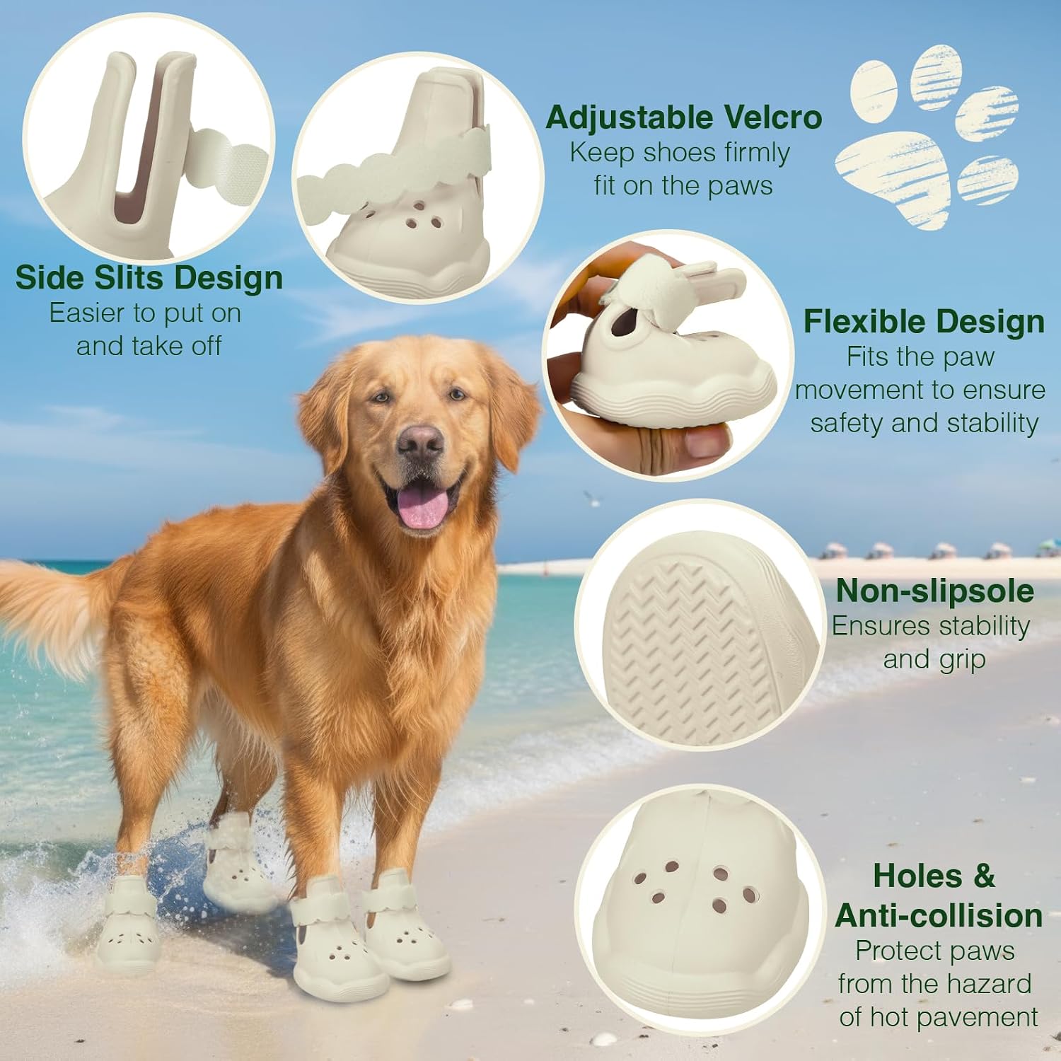 Breathable dog boots for summer