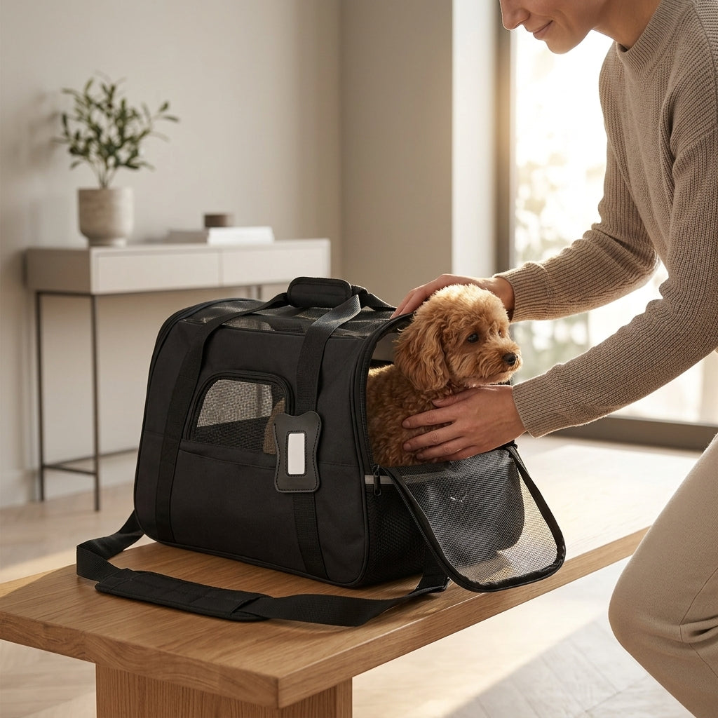 Breathable mesh cat travel bag