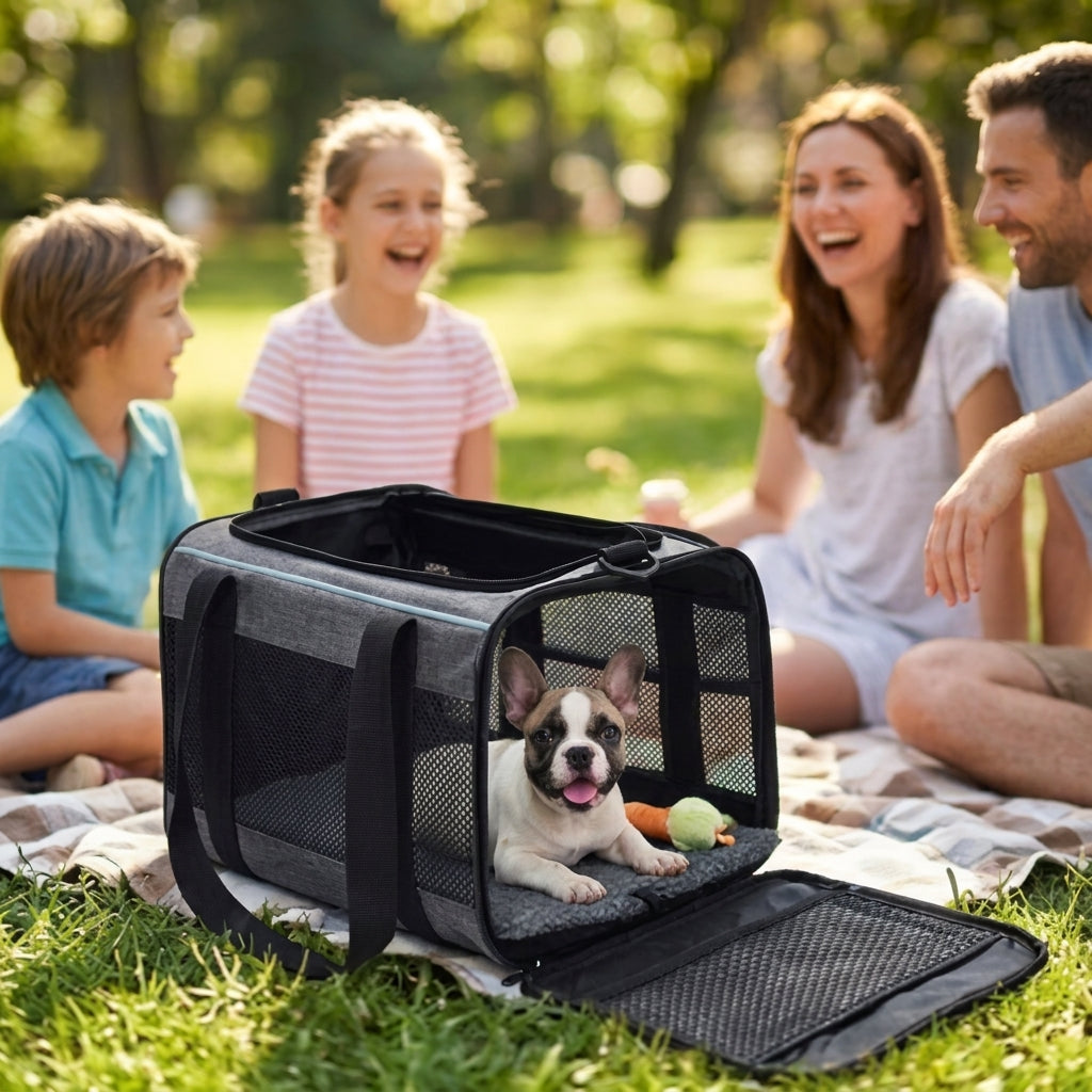 Breathable mesh pet carrier bag