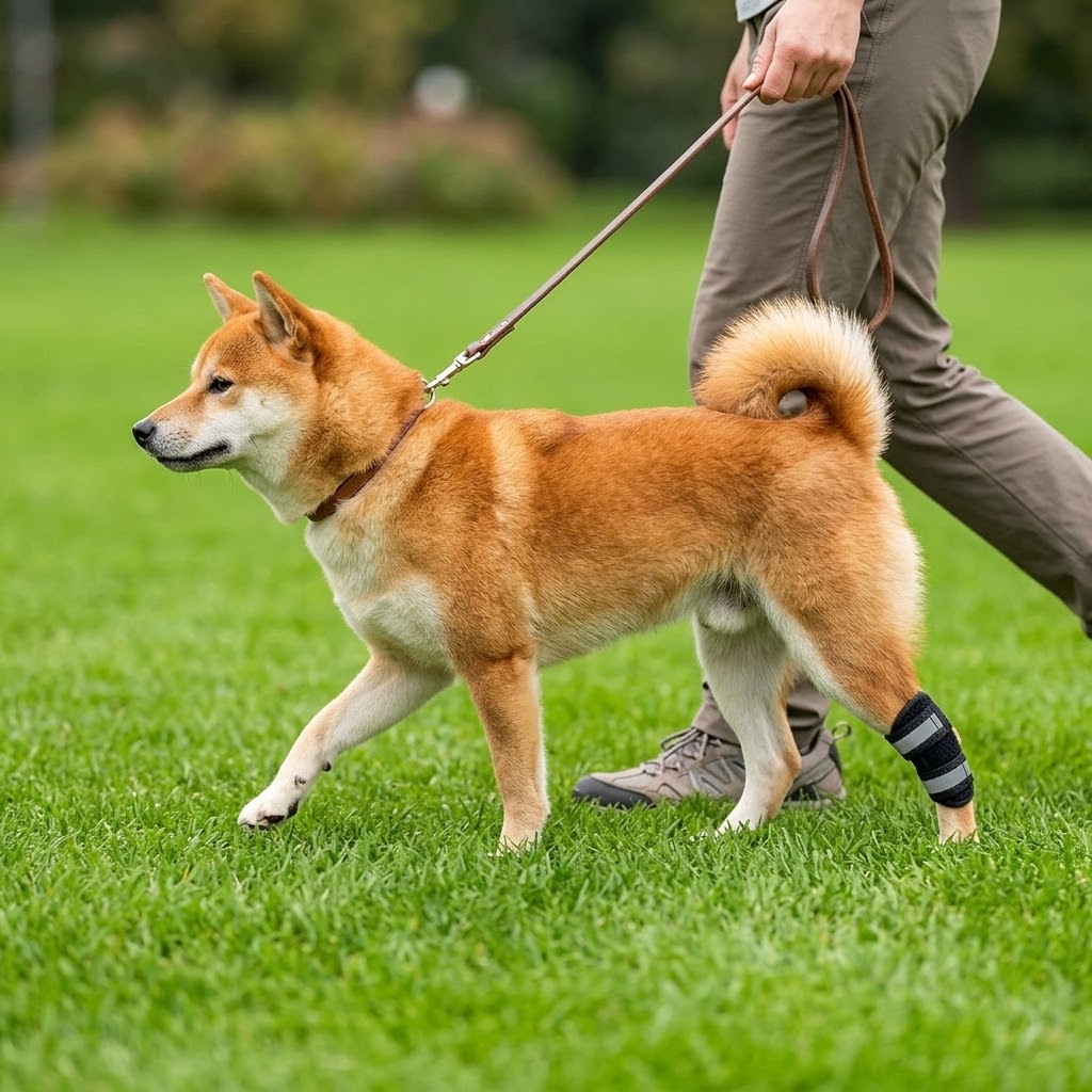 Dog leg support brace