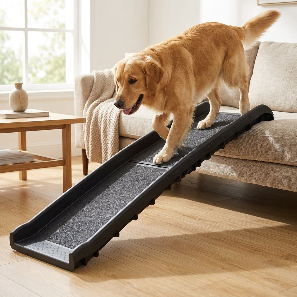 Dog ramp with side rails