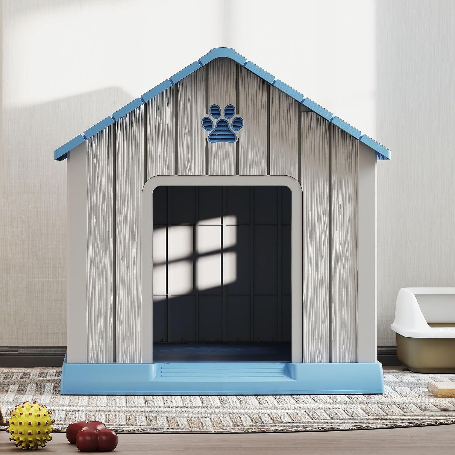 Elevated Dog House With Roof Ventilation