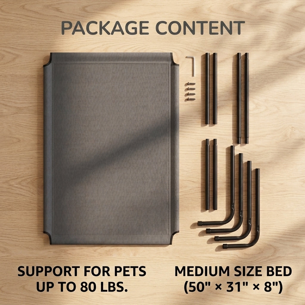Elevated dog bed for large dogs