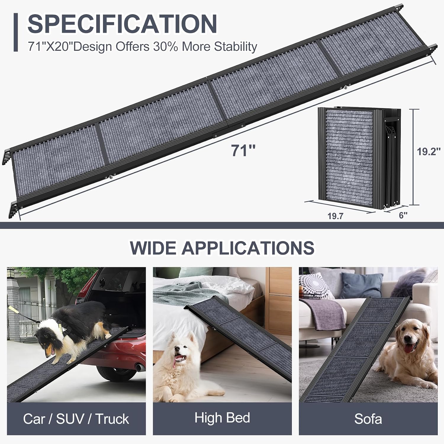 Extra Long Dog Ramp For High Beds