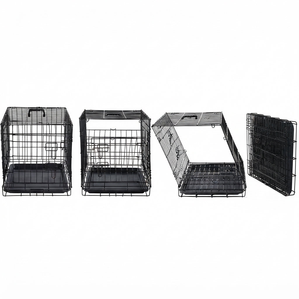 Folding Metal Dog Crate With Cover
1