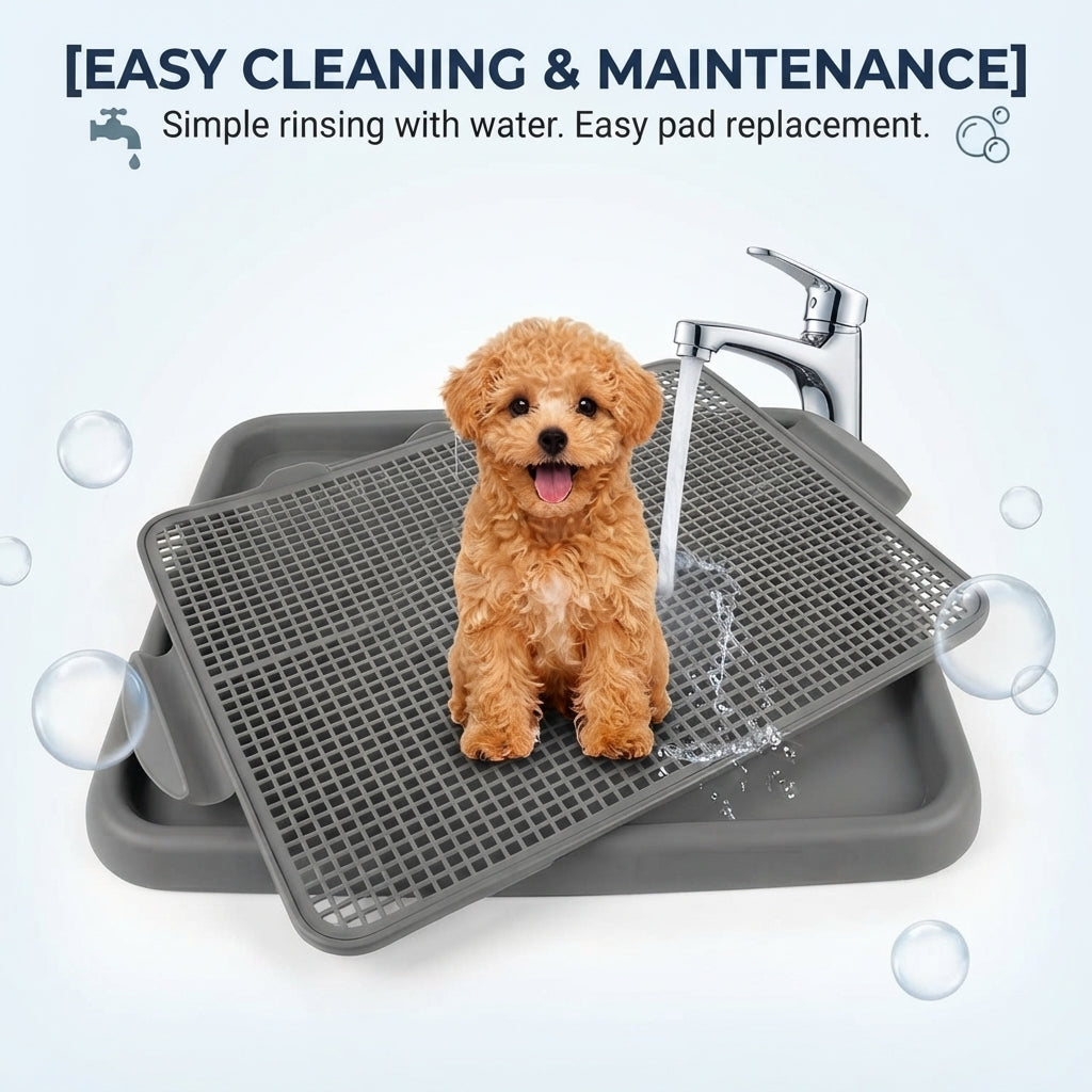 Indoor Dog Potty Tray With Mesh Grid
