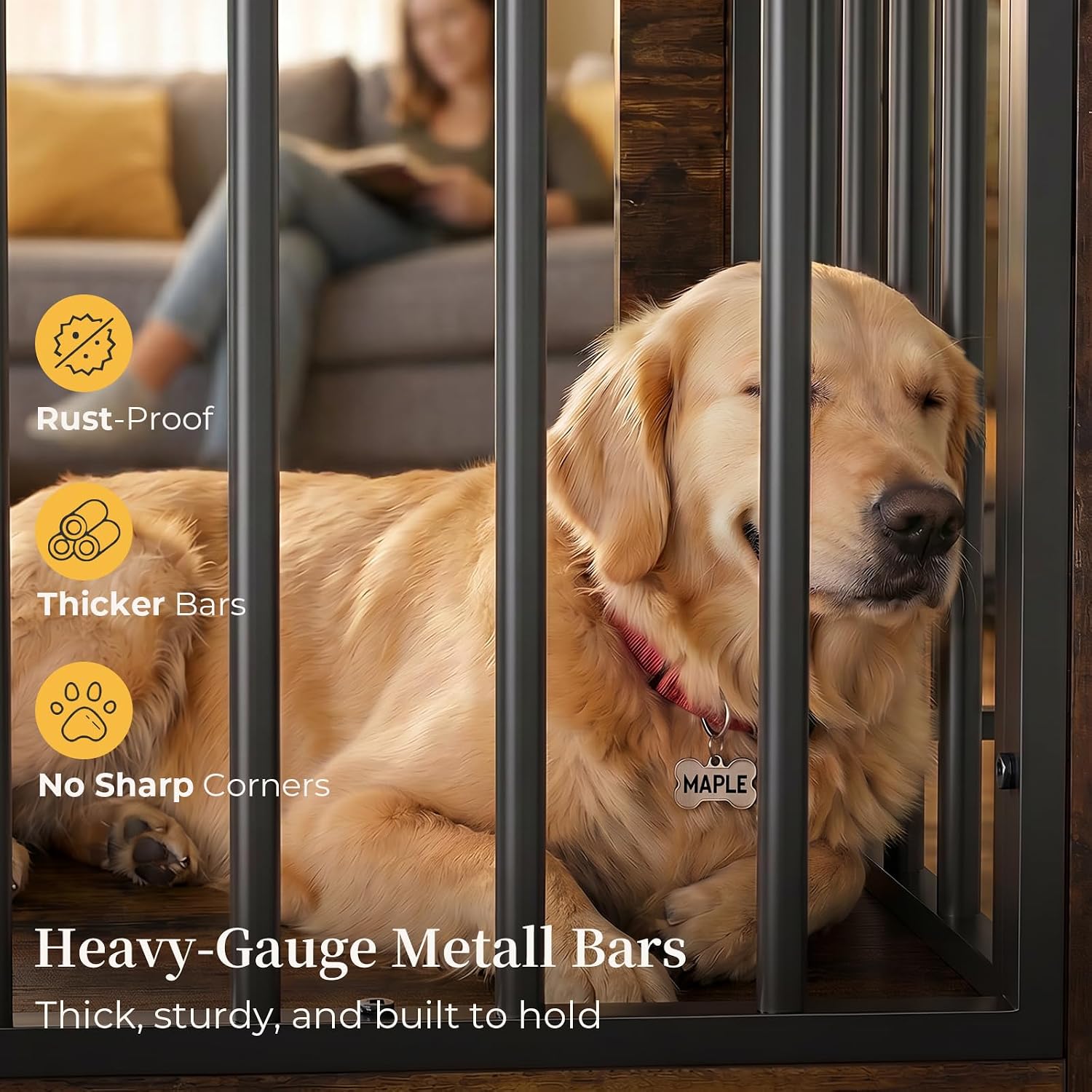 Indoor Wooden Dog Crate For Medium Dogs