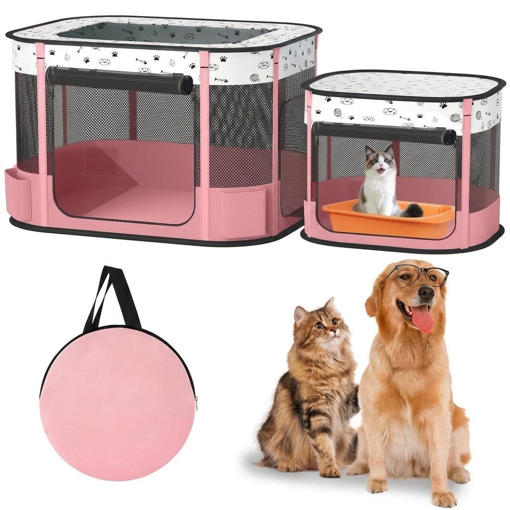 Lightweight puppy whelping playpen