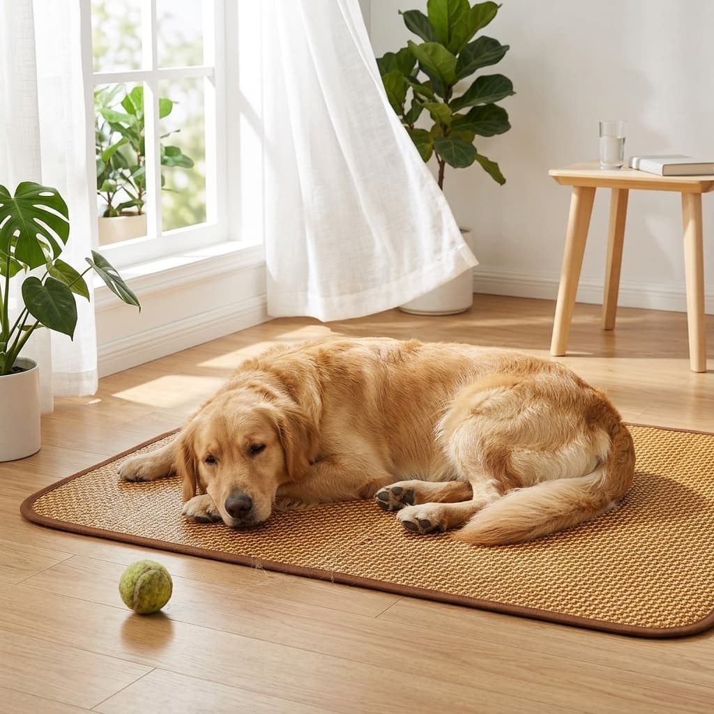 Natural cooling dog bed