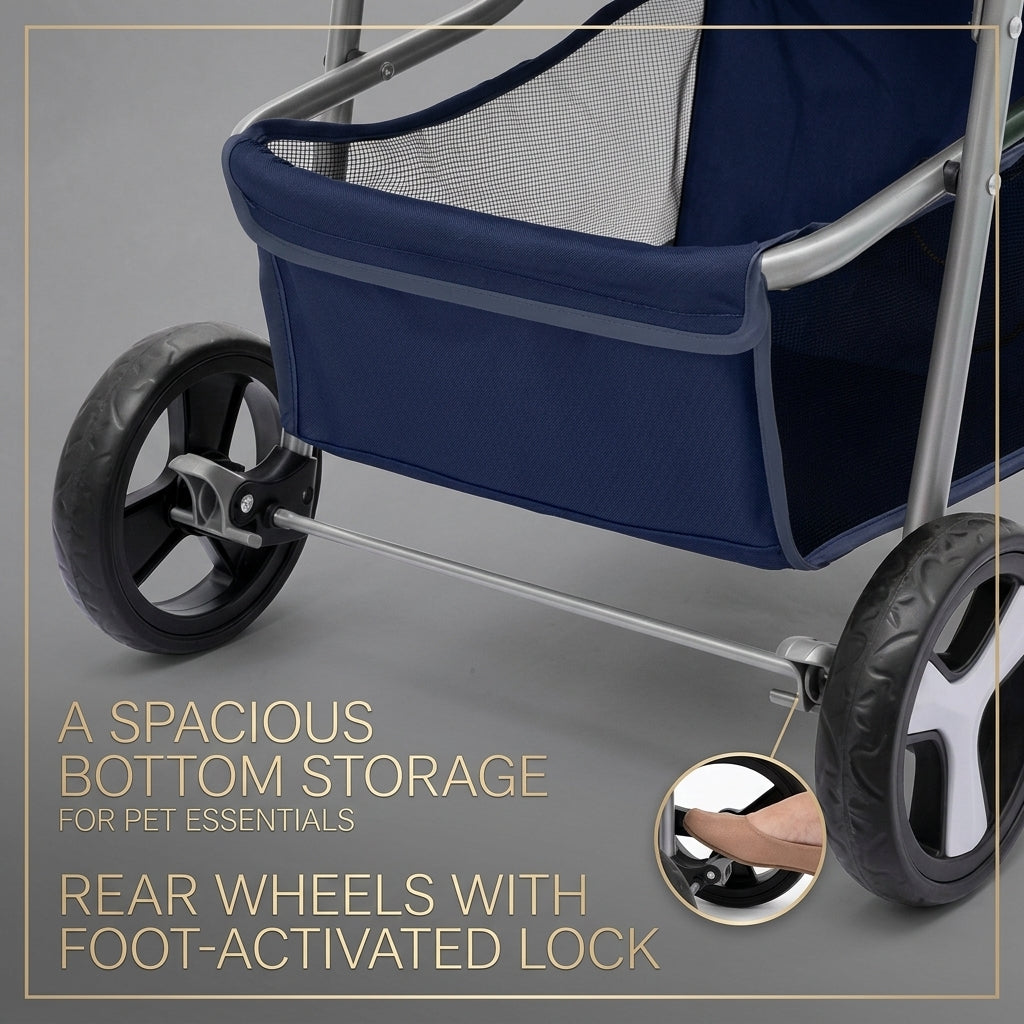  Navy pet stroller