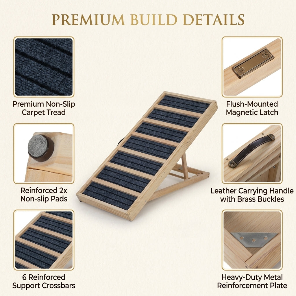Non slip indoor dog ramp