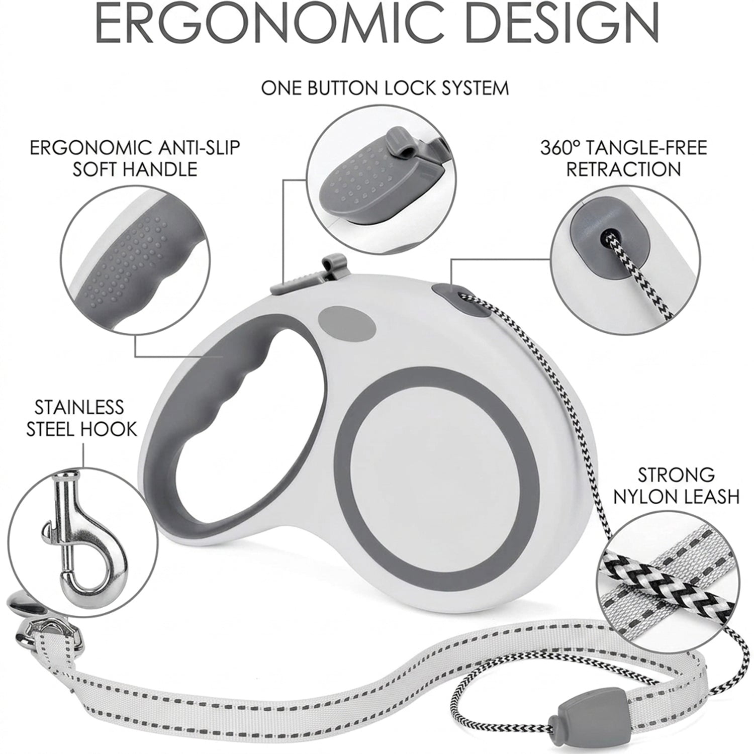 Nylon dog leash