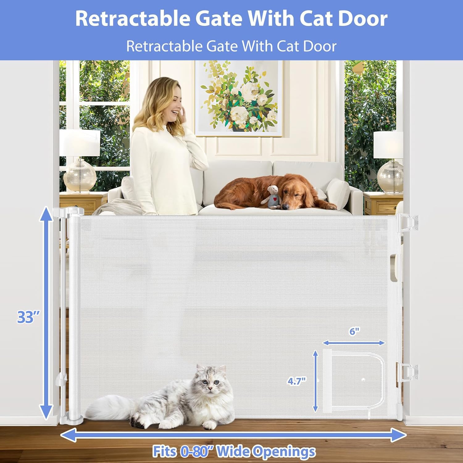 One Hand Operation Safety Gate For Toddlers