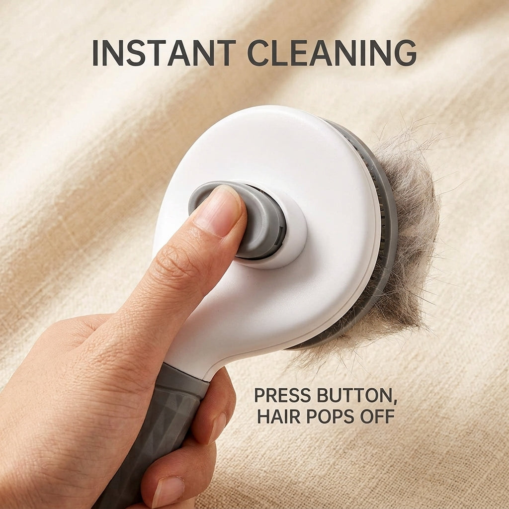 One click pet brush