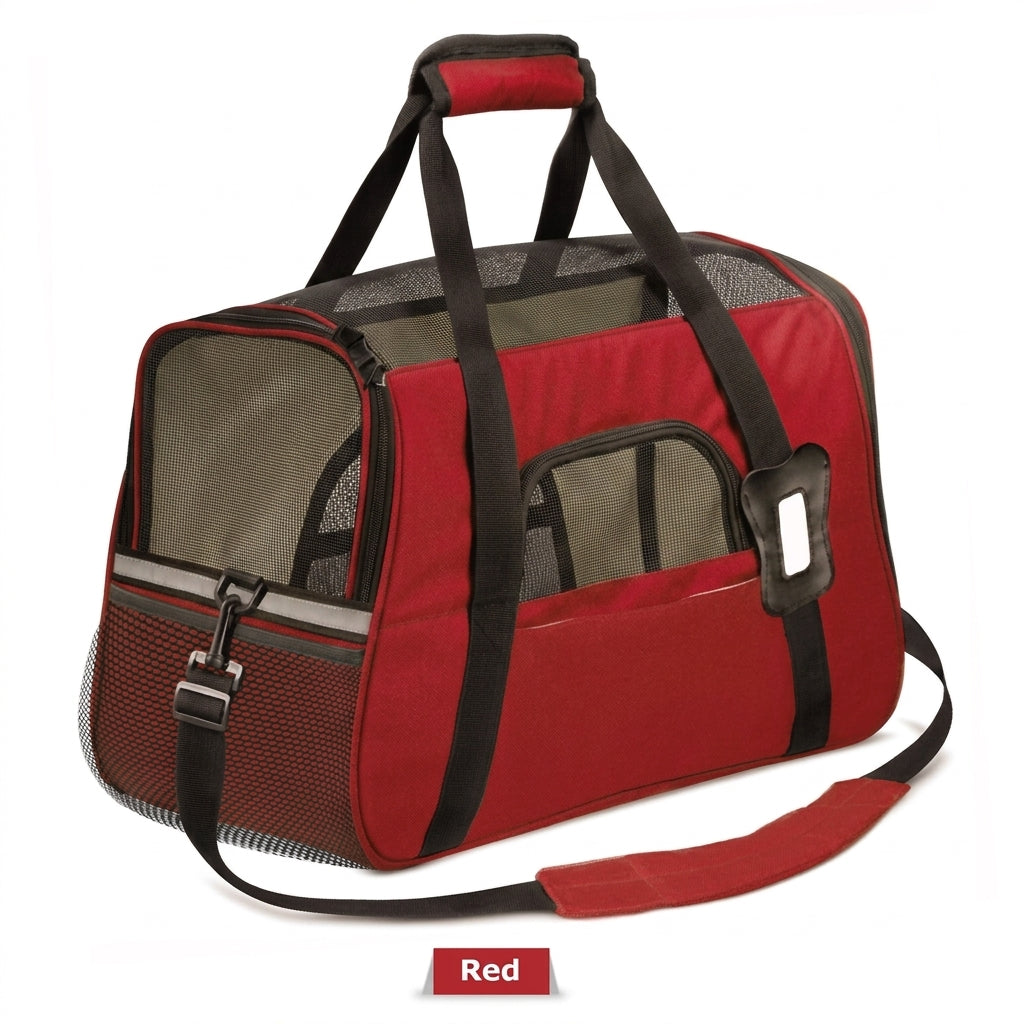 Pet carrier with fleece bed