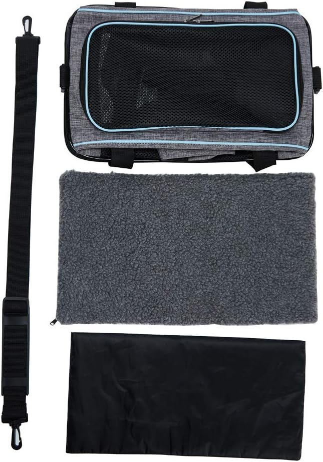 Pet carrier with luggage strap