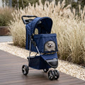 Pet stroller with storage compartment