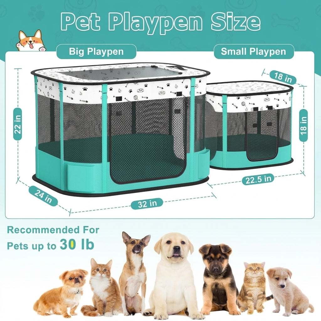 Portable dog playpen