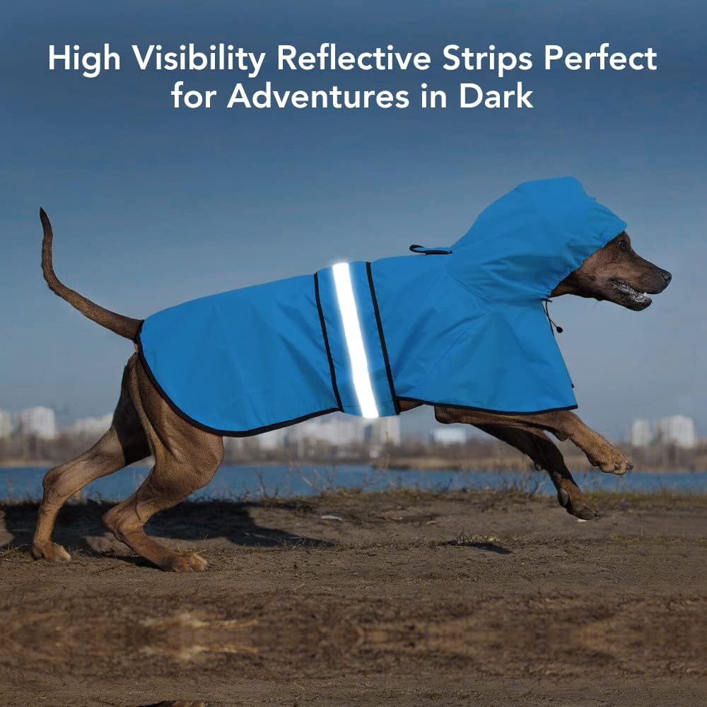 Reflective dog raincoat