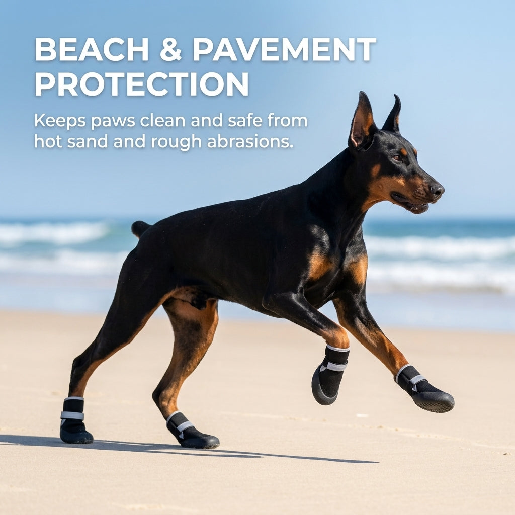 Reflective dog shoes for night walking