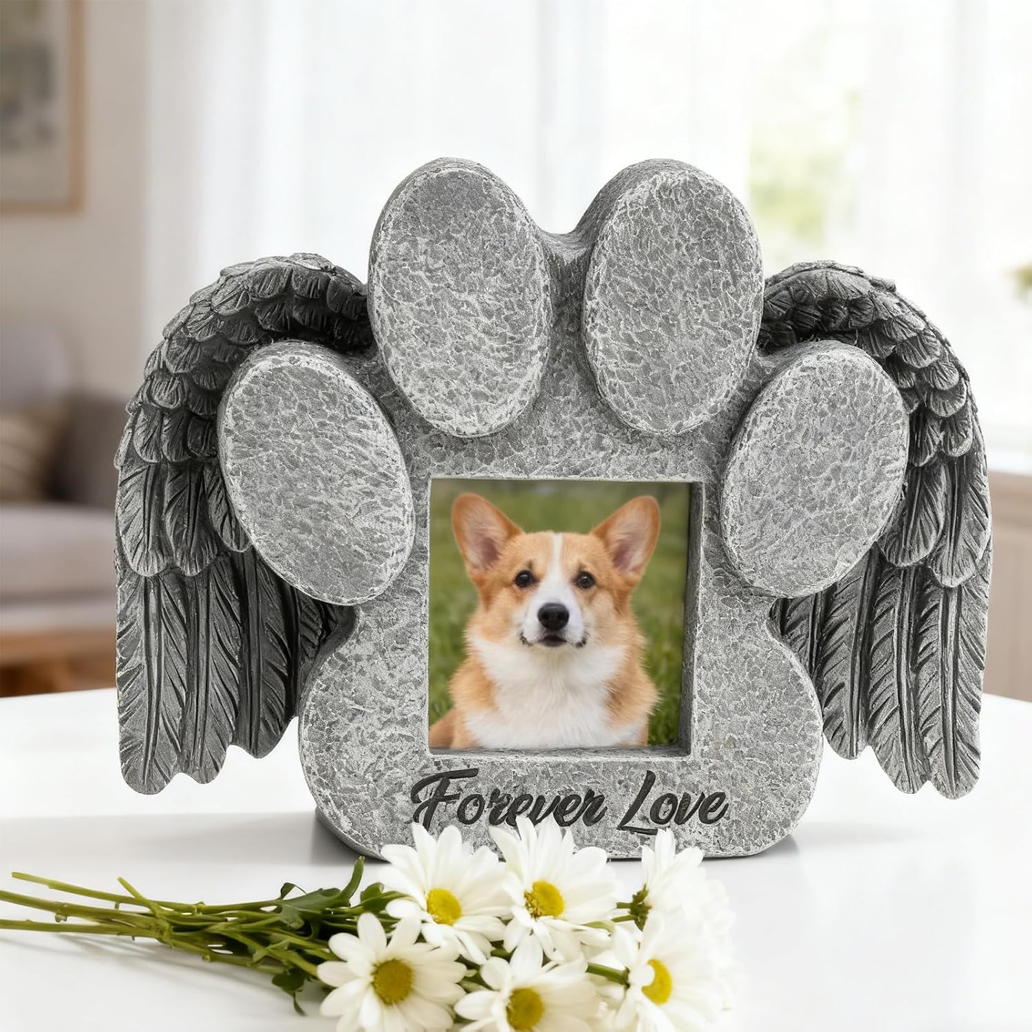 Solar Powered Pet Memorial Stone With Light