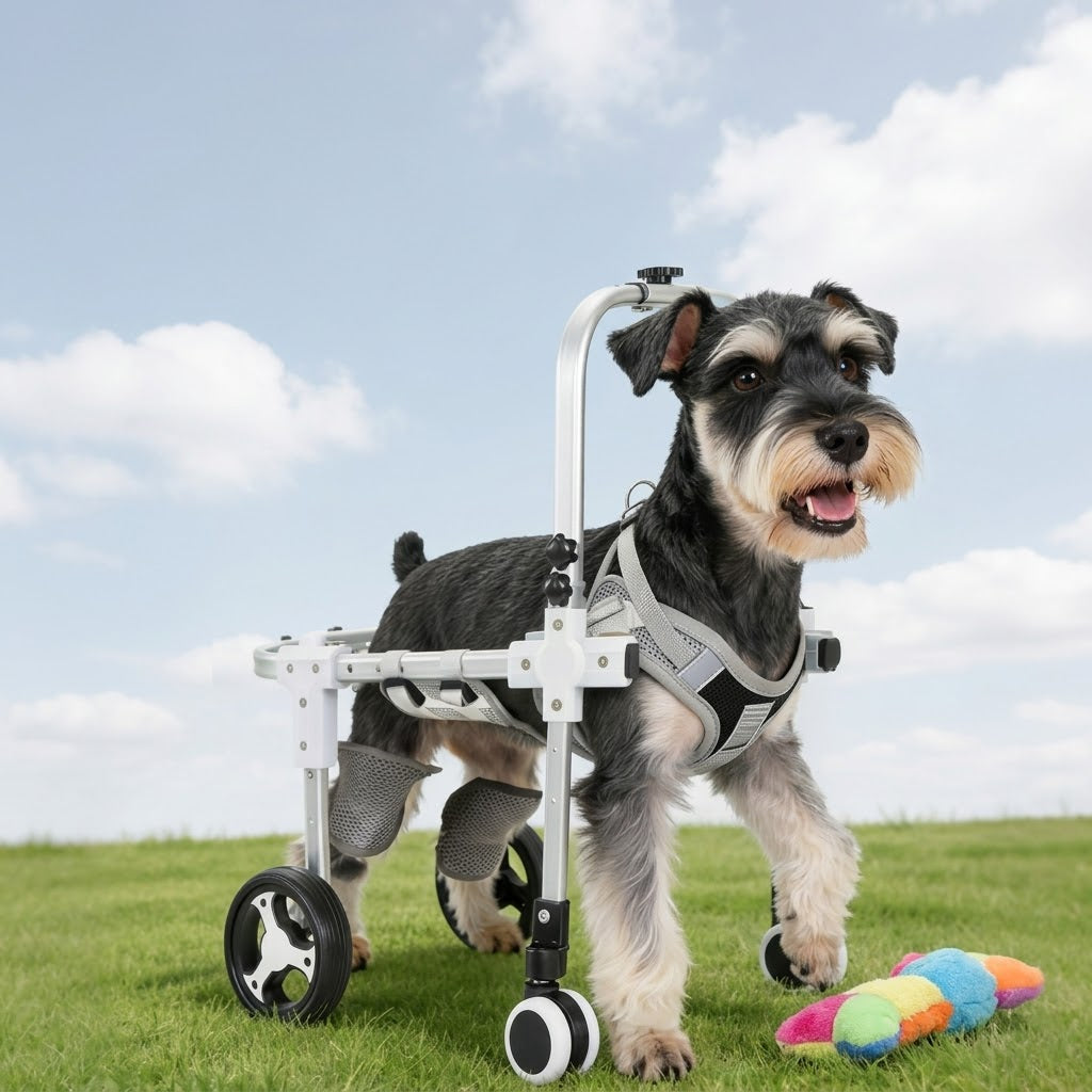 Sturdy aluminum pet wheelchair