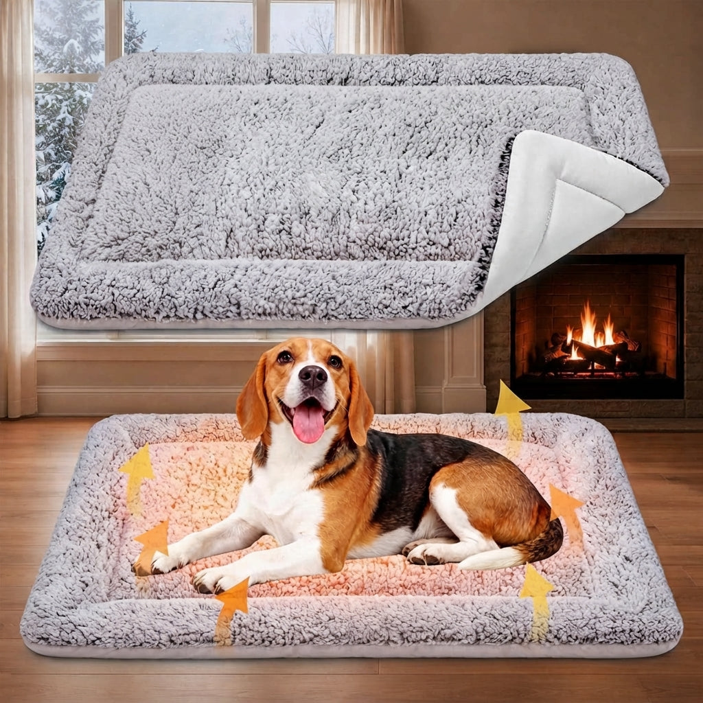 Thermal Fleece Dog Mat For Winter