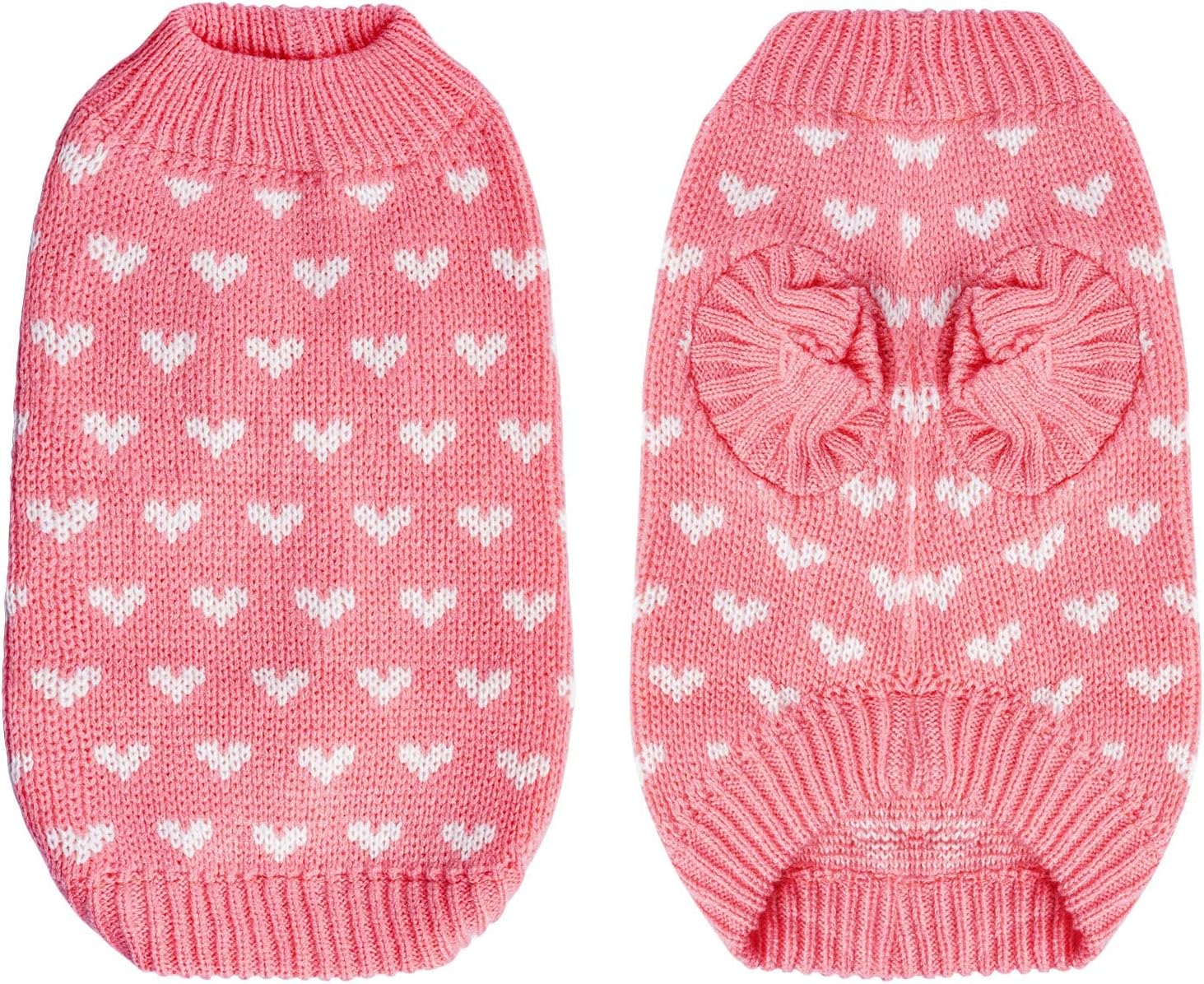 chihuahua heart pattern sweater