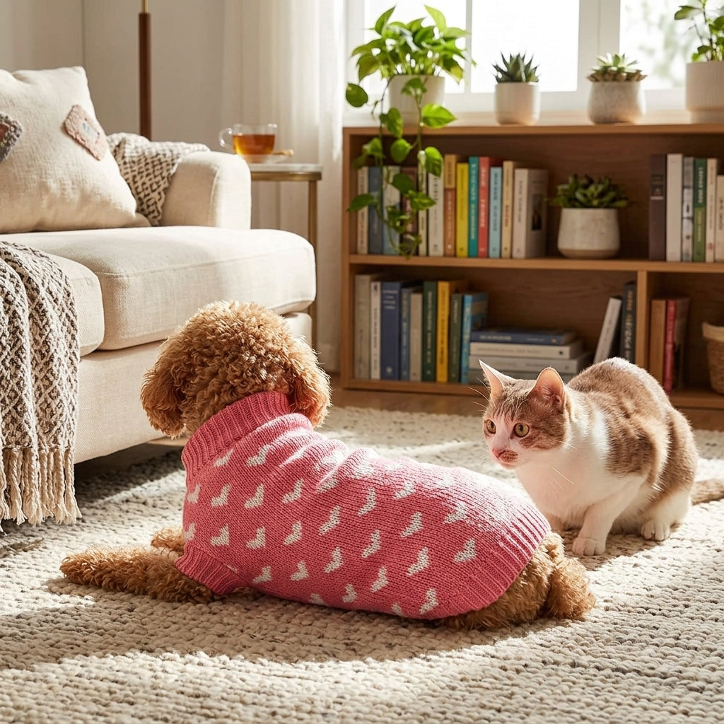 dog heart sweater