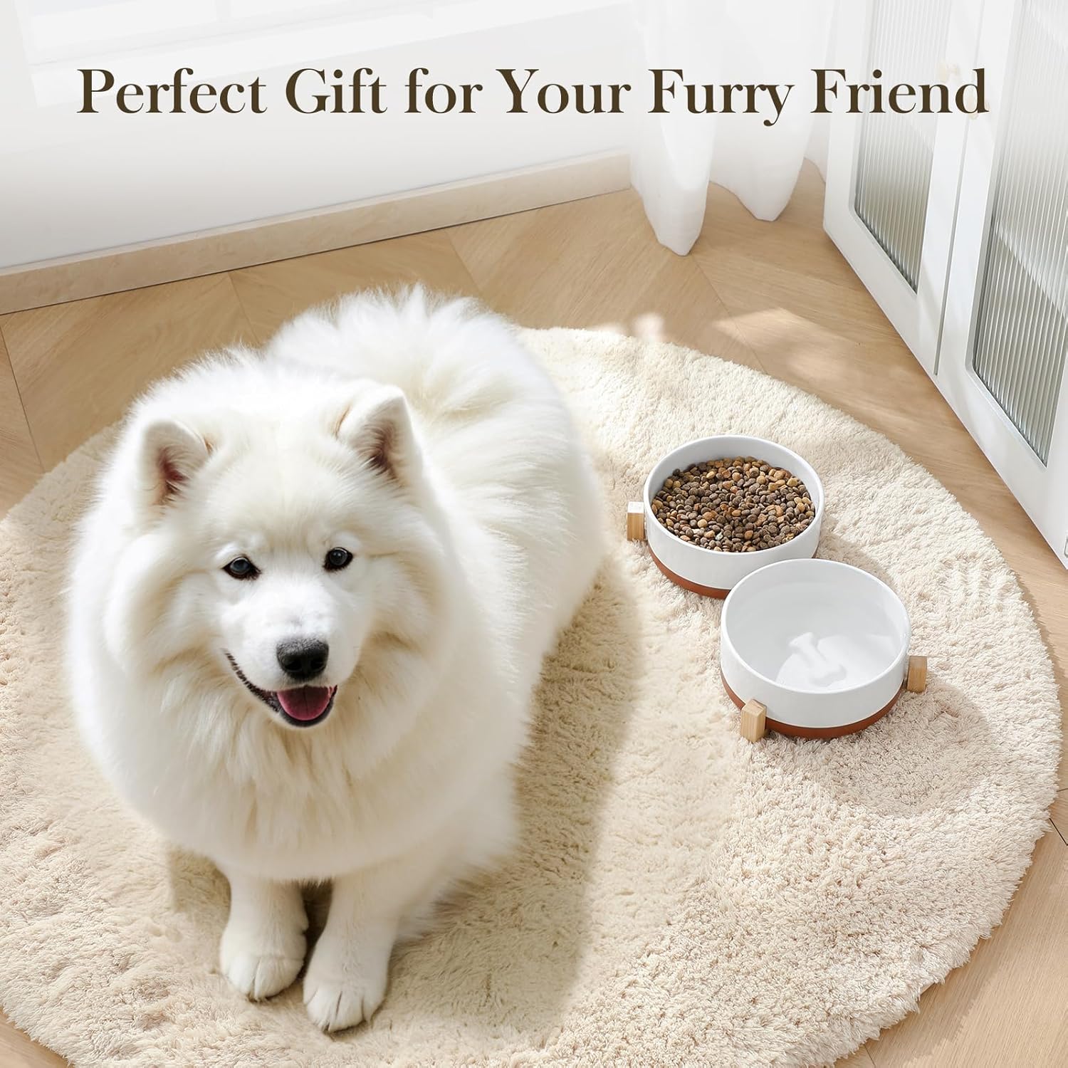 heavy duty tip proof dog water bowl