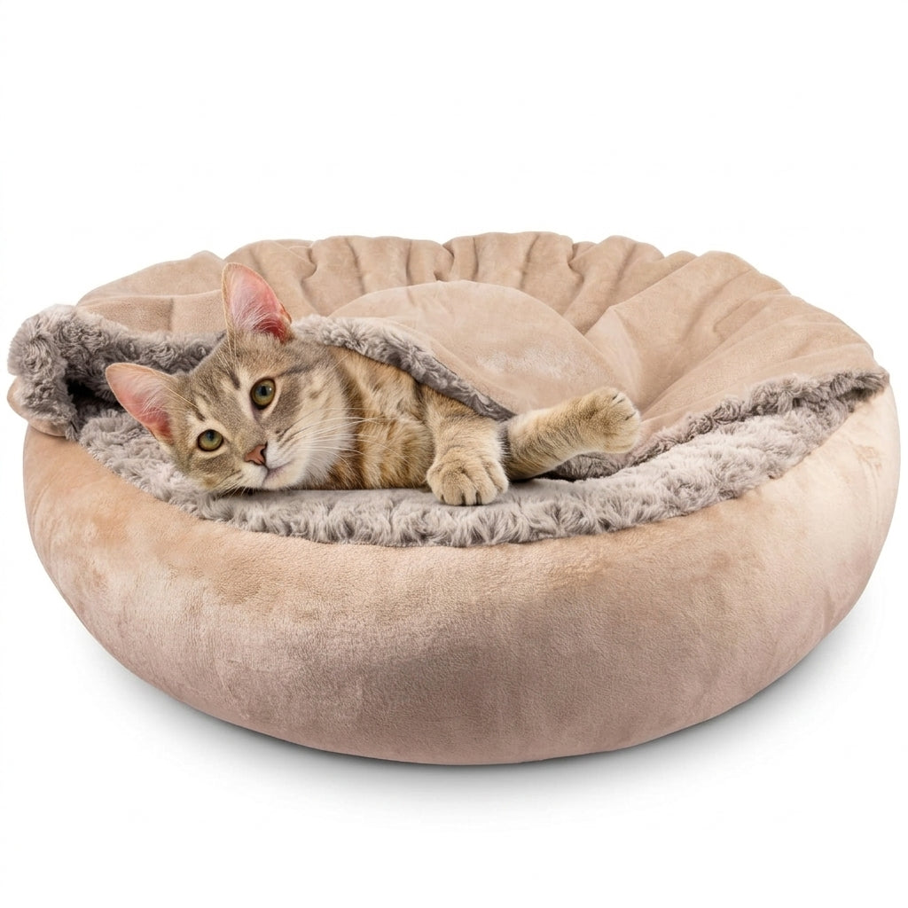 hooded cat bed