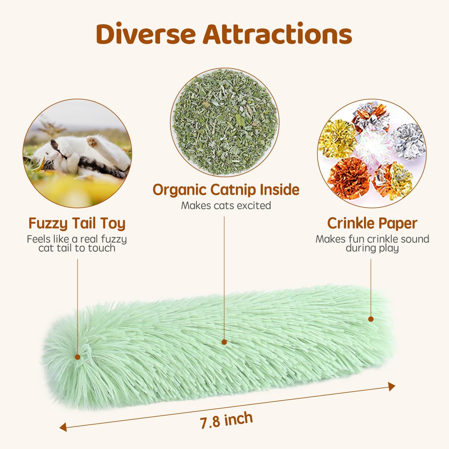 organic catnip stuffed kicker toy